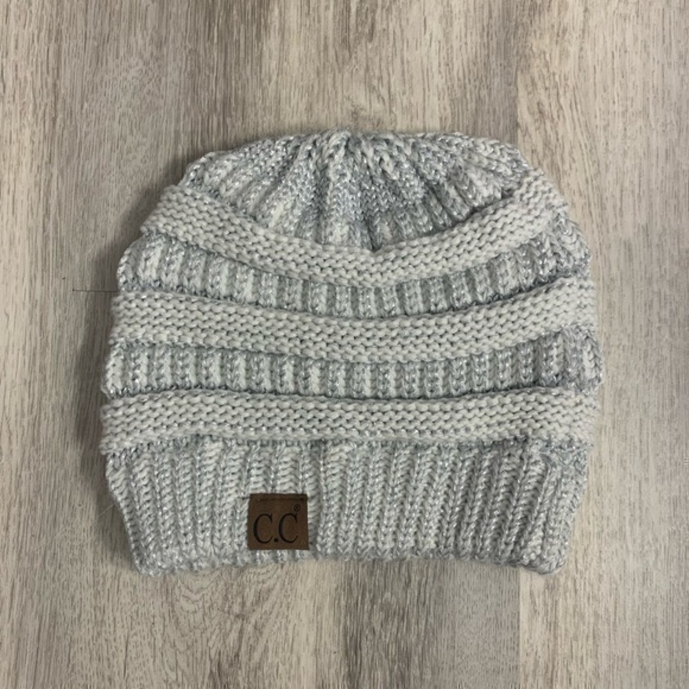 Silver C.C. Beanie